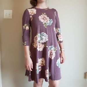 Purple Floral Dress